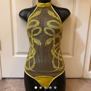 Brand New Medusa Bodysuit in Limelight, discontinued color!